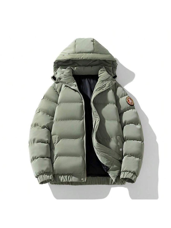 Hooded Puffer Jacket Grey - 1