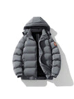 Hooded Puffer Jacket Grey - 3
