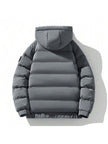 Hooded Puffer Jacket Grey - 4