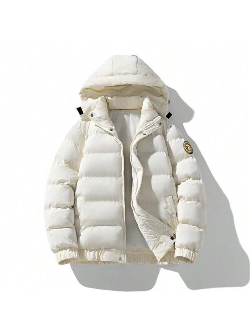 Hooded Puffer Jacket Grey - 5