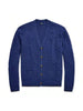 Navy Cable-Knit Cardigan Sweater - 5