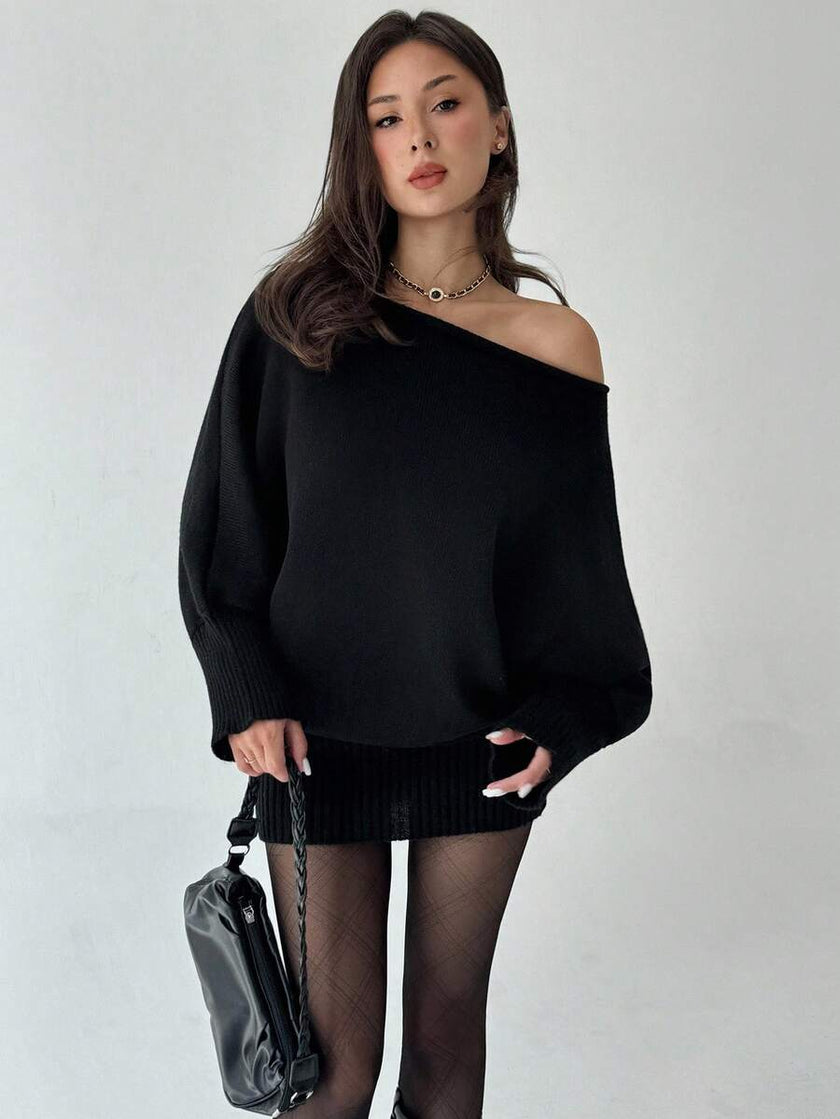 Ava – Winter Dress Women’s Stylish Asymmetric Sweater Dress | Casual - 7