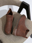 Chunky Chelsea Boots Brown Leather - 14