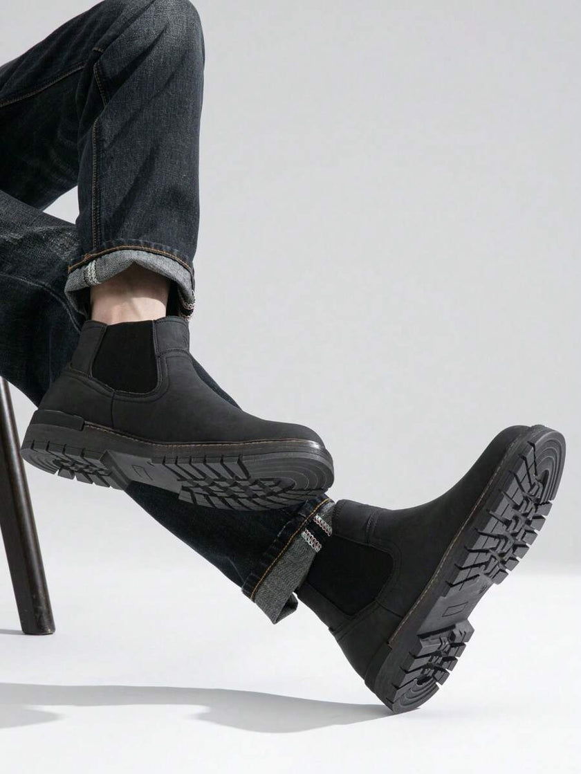 Chunky Chelsea Boots Brown Leather - 24