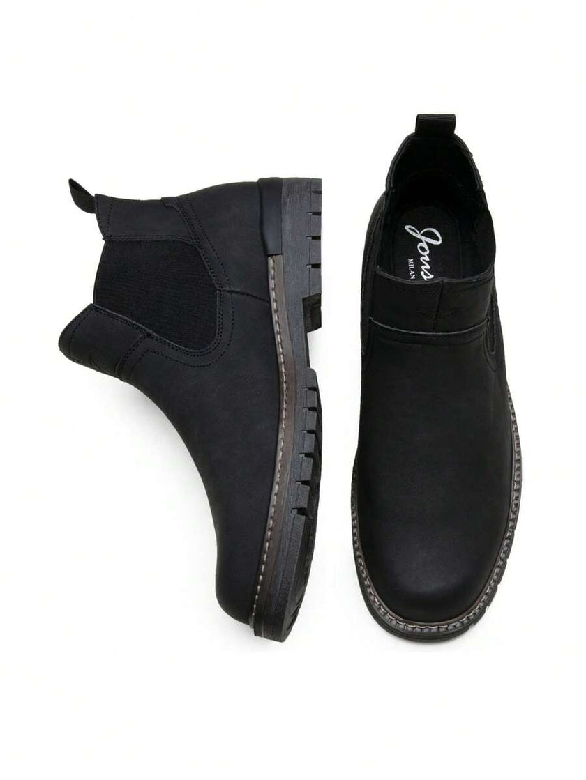 Chunky Chelsea Boots Brown Leather - 26