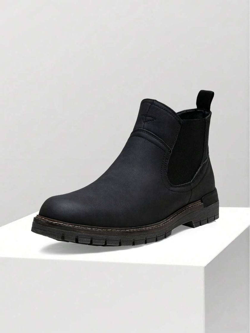 Chunky Chelsea Boots Brown Leather - 18