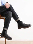 Chunky Chelsea Boots Brown Leather - 5