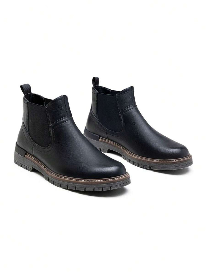 Chunky Chelsea Boots Brown Leather - 6