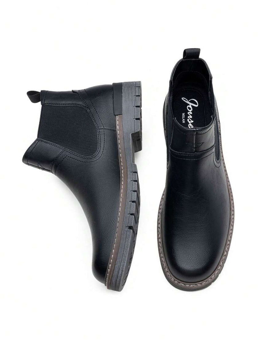 Chunky Chelsea Boots Brown Leather - 8