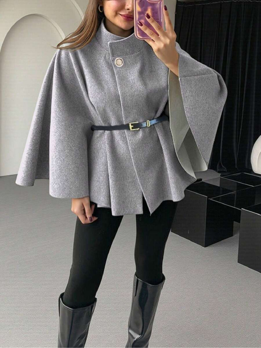 Elegant Woolen Coat Black - 31