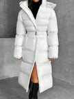 Quilted Long Puffer Coat Black - 61