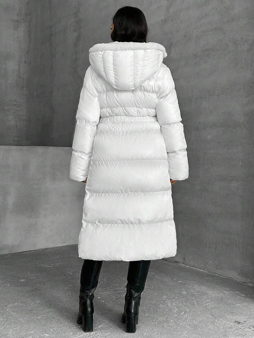 Quilted Long Puffer Coat Black - 62