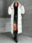 Quilted Long Puffer Coat Black - 65