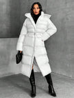 Quilted Long Puffer Coat Black - 66