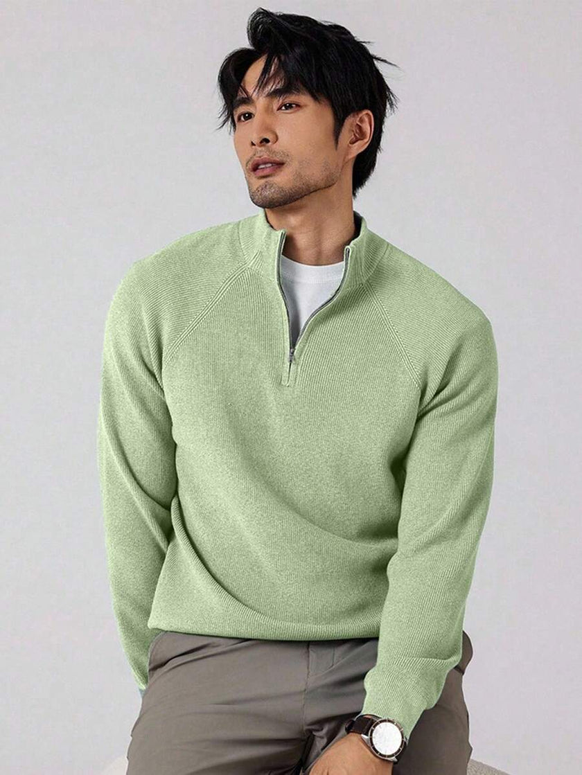 Stylish Half Zip Sweater - 45
