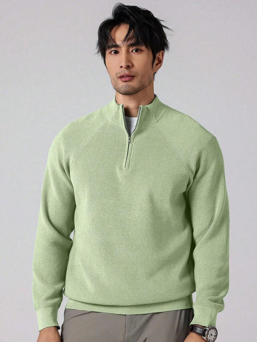 Stylish Half Zip Sweater - 47