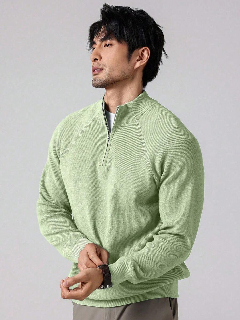 Stylish Half Zip Sweater - 48