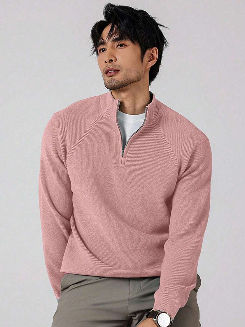Stylish Half Zip Sweater - 51