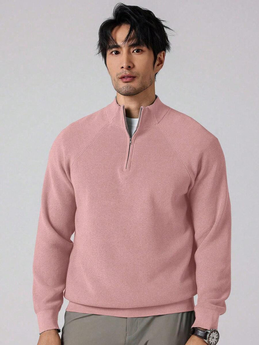 Stylish Half Zip Sweater - 54