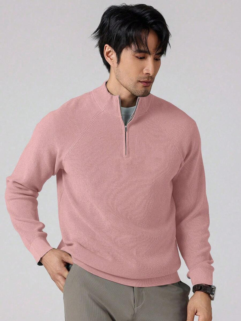 Stylish Half Zip Sweater - 55