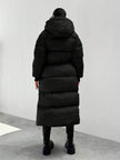 Quilted Long Puffer Coat Black - 53