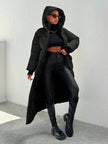 Quilted Long Puffer Coat Black - 59