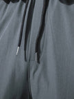 Black Cargo Trousers Drawstring