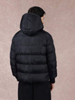 Black Puffer Jacket Insulated Coat - 2