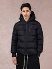 Black Puffer Jacket Insulated Coat - 3