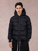 Black Puffer Jacket Insulated Coat - 3