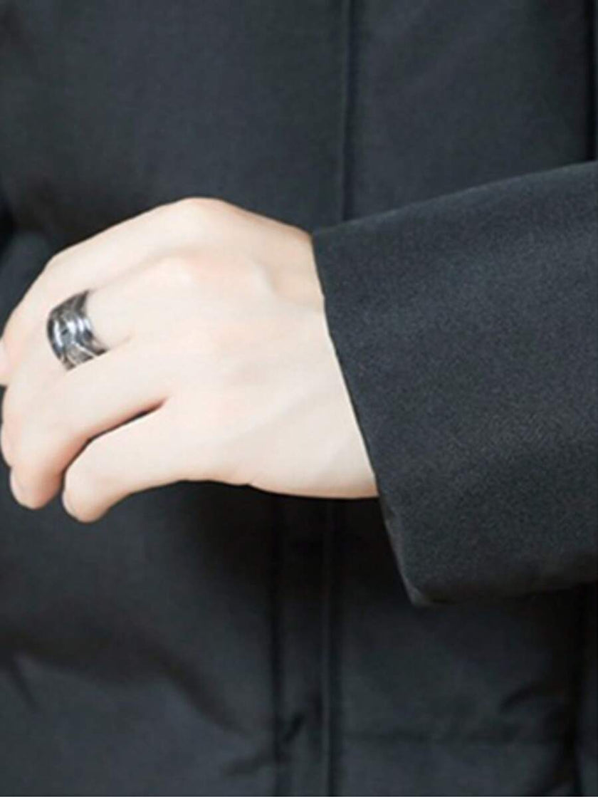 Hooded Cotton Jacket Black - 5