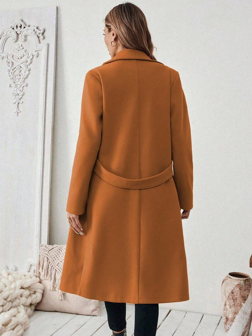 Camel Wool Blend Coat - 90