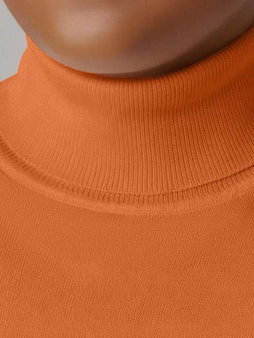 Casual High Neck Sweater Black - 15