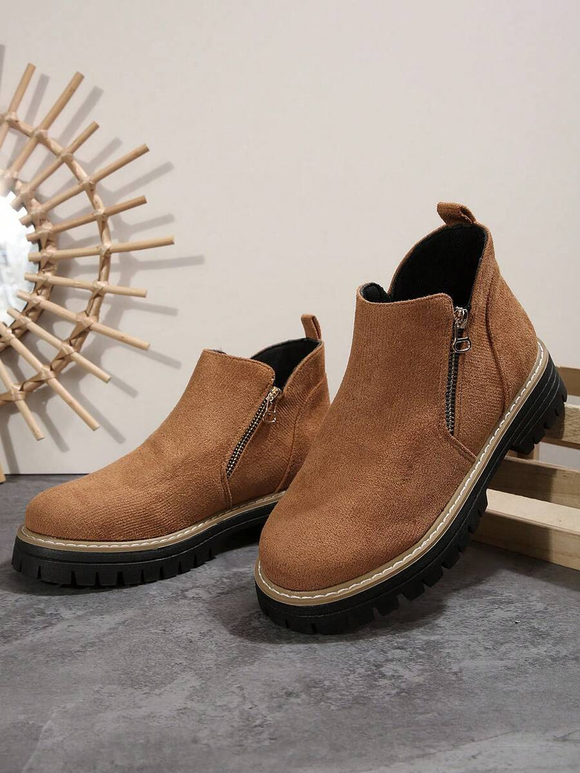 Classic Black Ankle Boots Velvet - 15