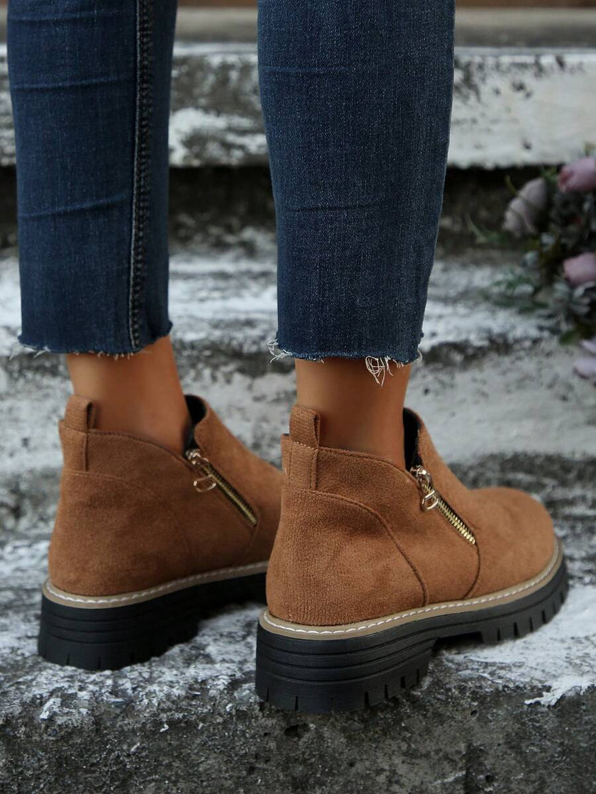 Classic Black Ankle Boots Velvet - 14