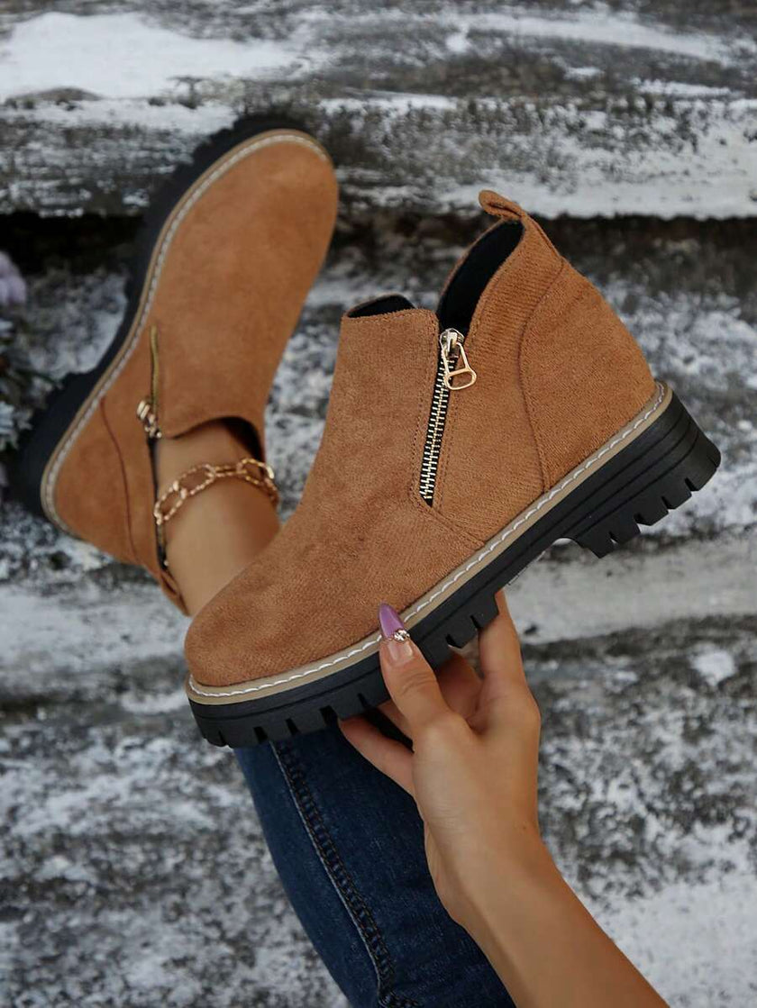 Classic Black Ankle Boots Velvet - 13