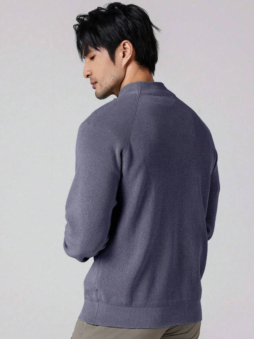 Stylish Half Zip Sweater - 58