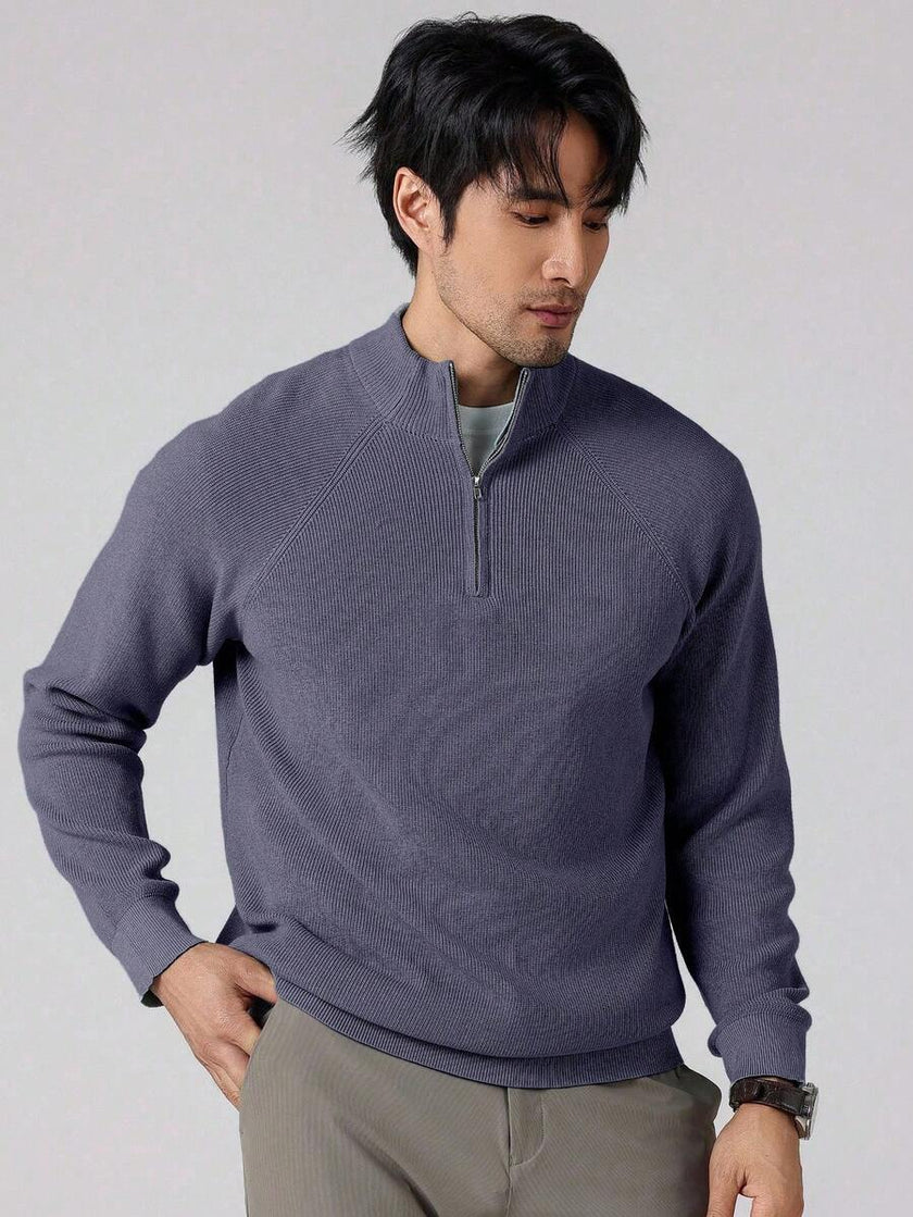Stylish Half Zip Sweater - 59