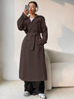 Casual Trench Coat Brown - 49