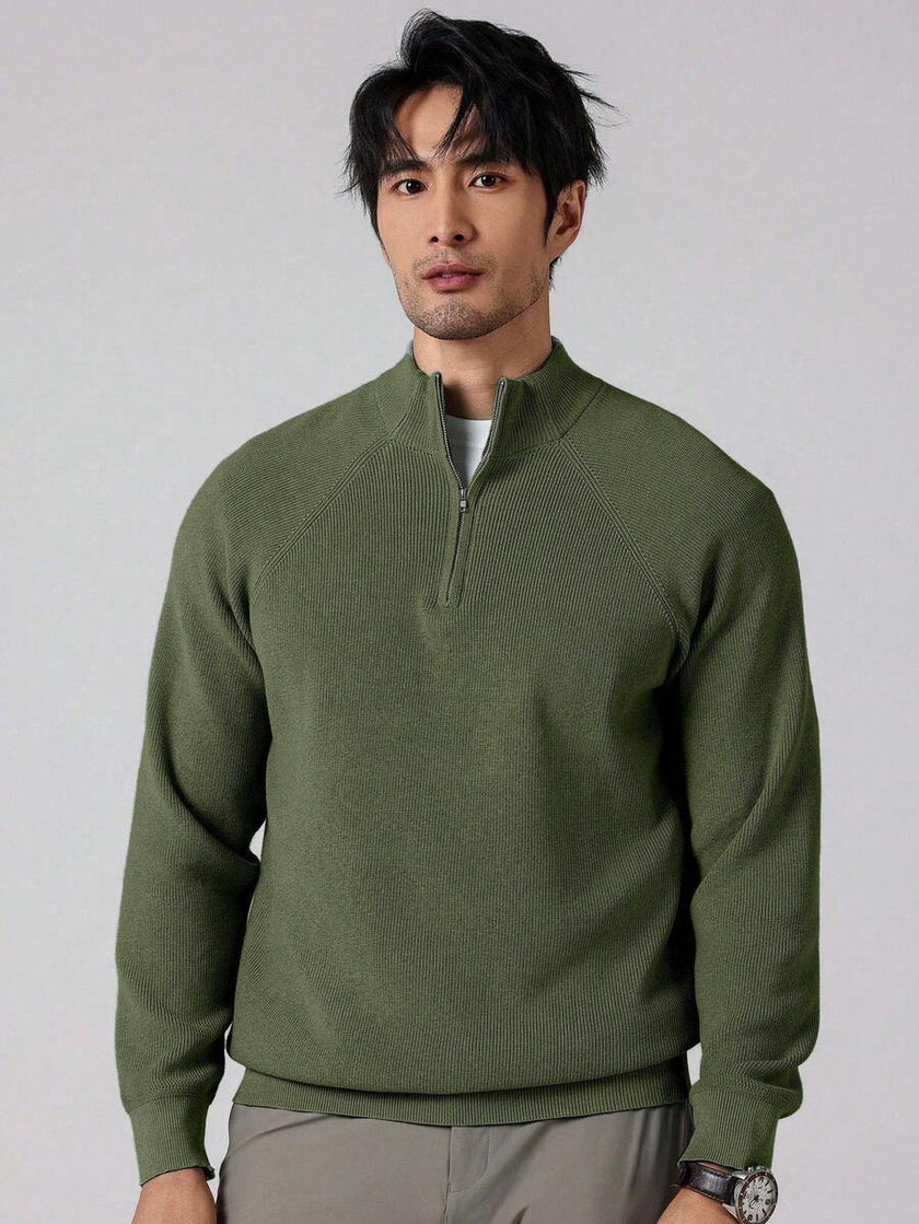 Stylish Half Zip Sweater - 68