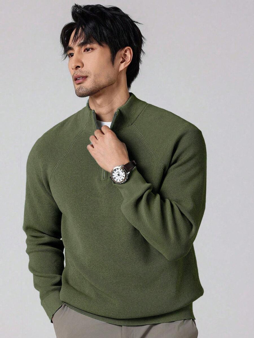 Stylish Half Zip Sweater - 69