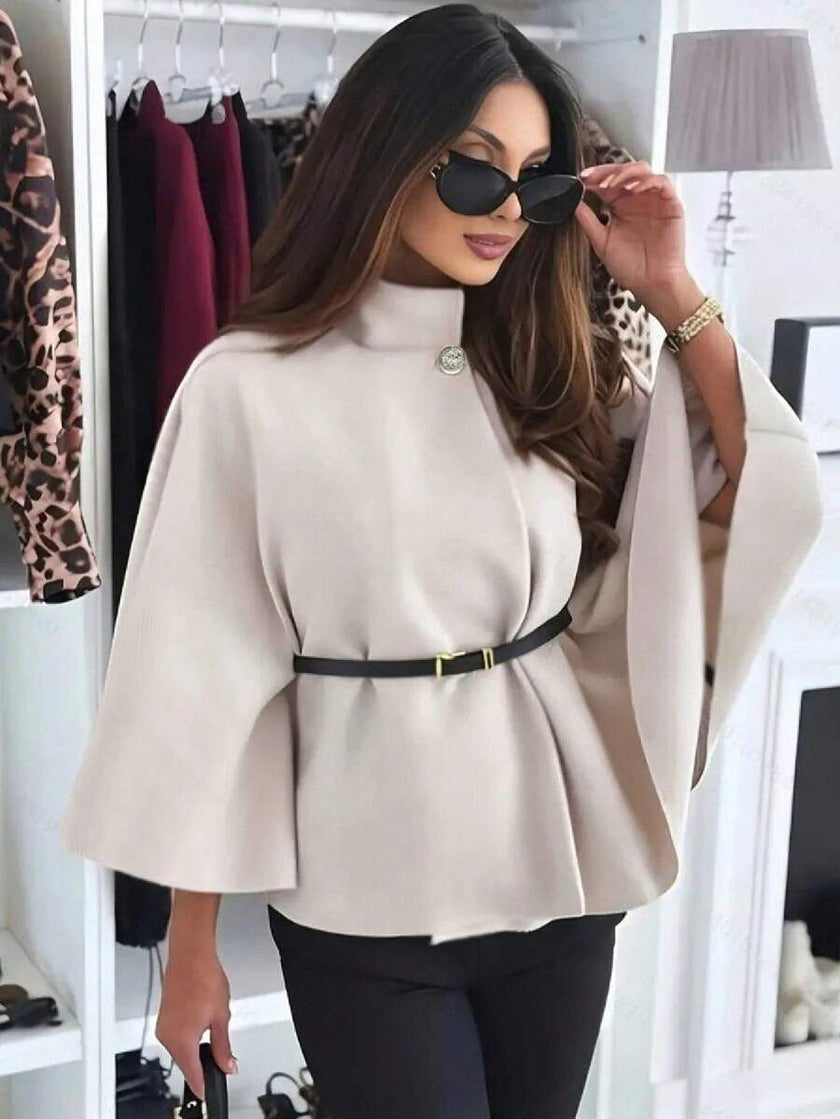 Elegant Woolen Coat Black - 8