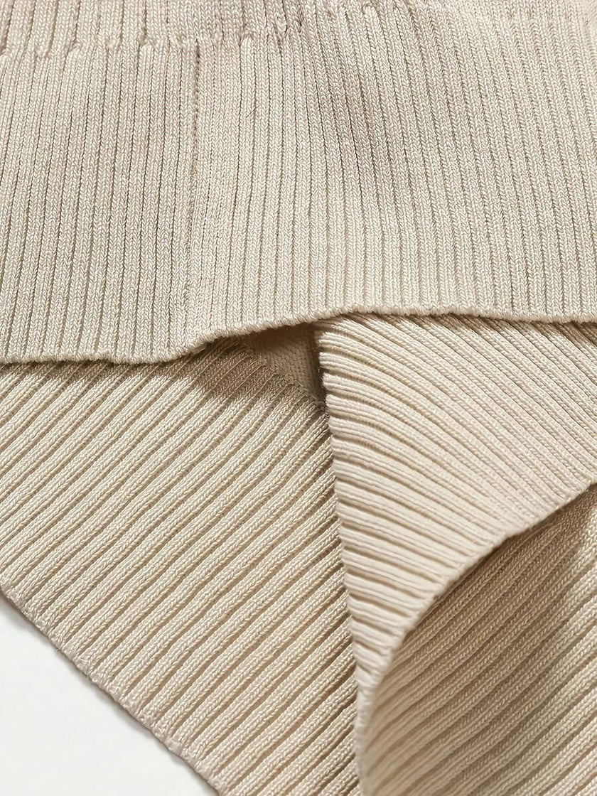 Casual High Neck Sweater Black - 45