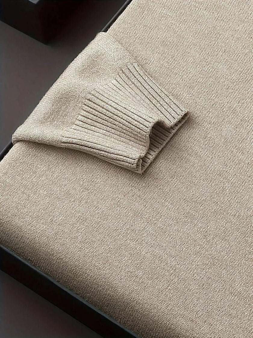 Casual High Neck Sweater Black - 59