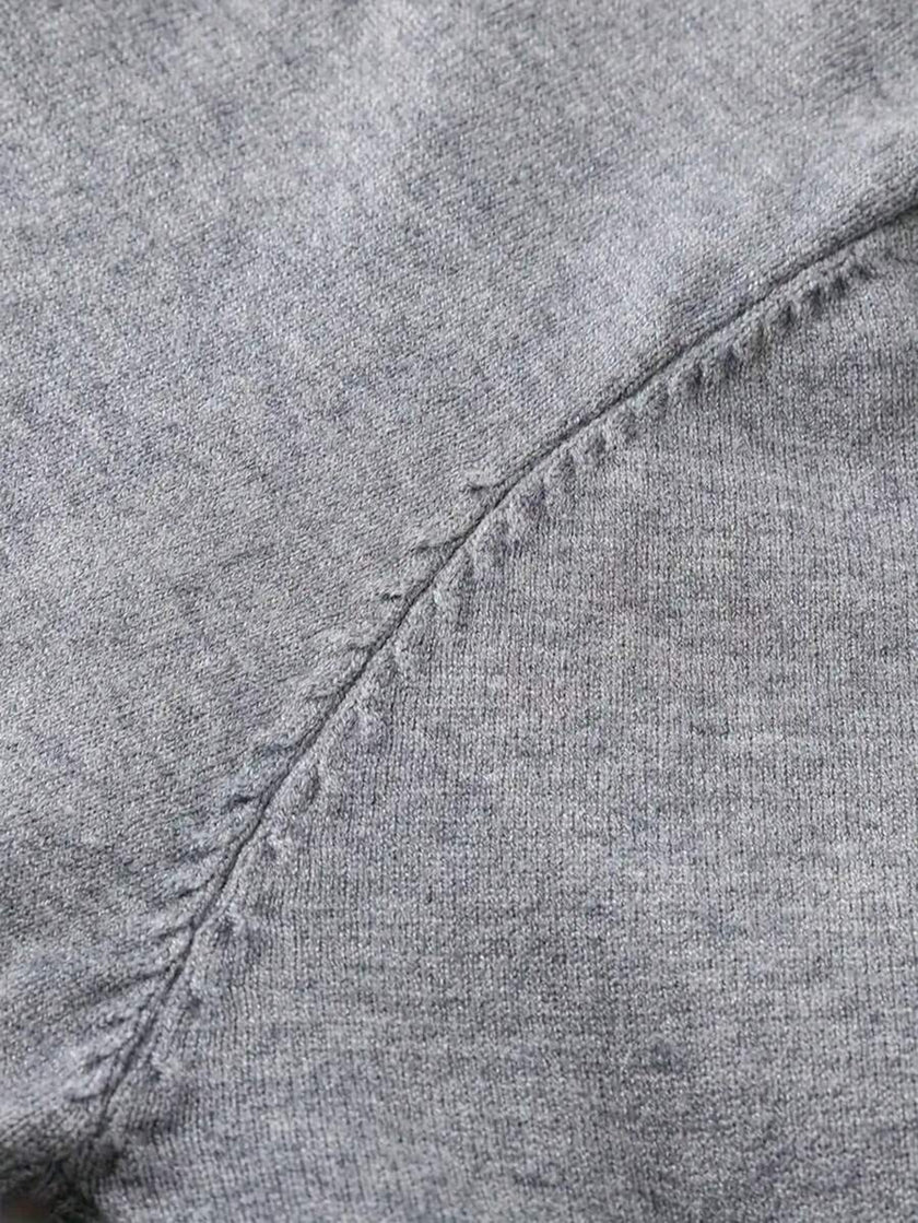 Casual High Neck Sweater Black - 40