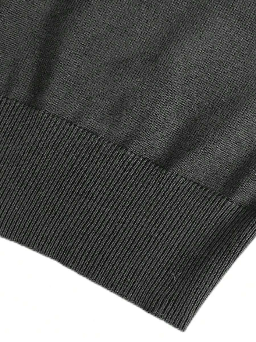 Casual High Neck Sweater Black - 29