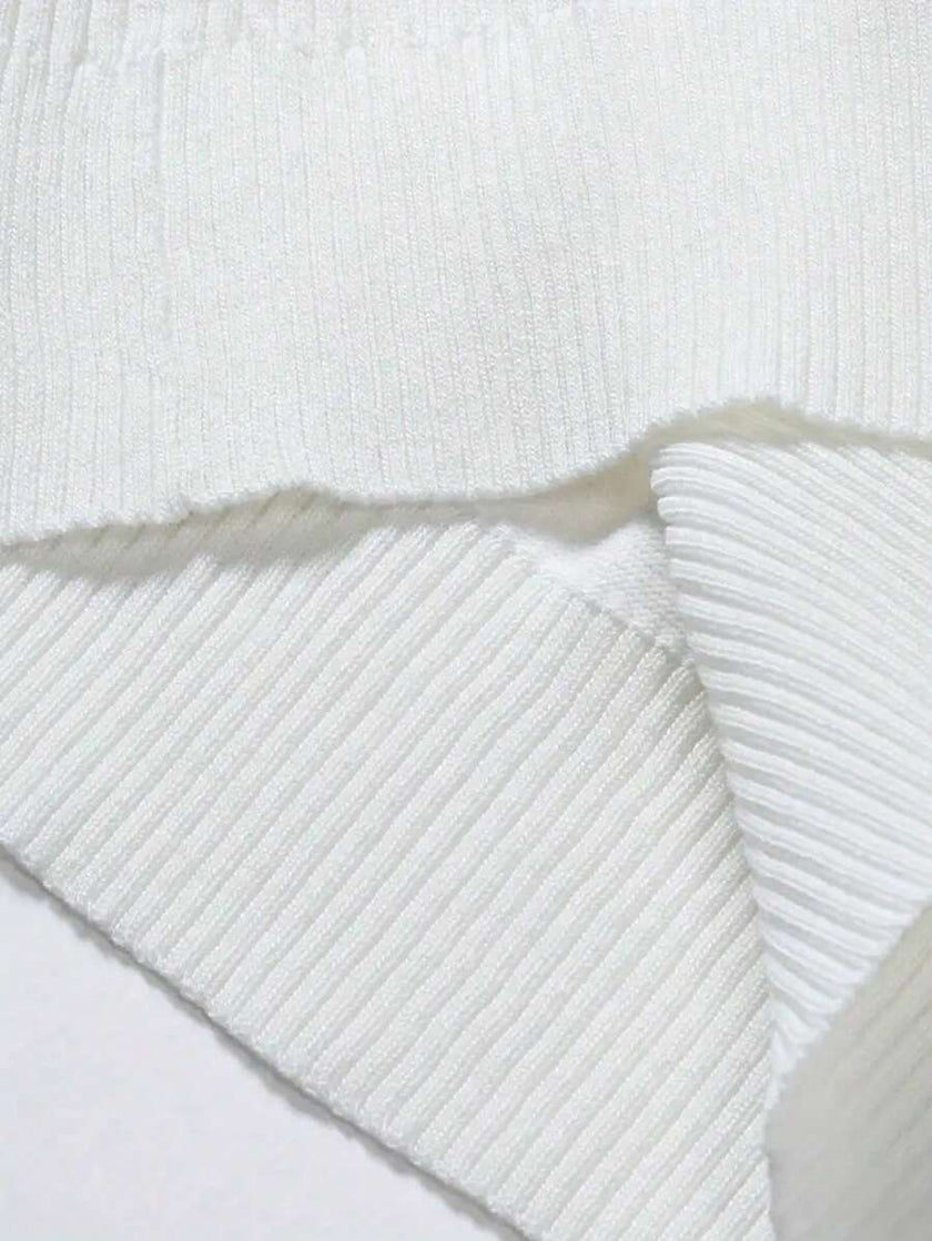 Solid V-Neck Sweater Navy - 11