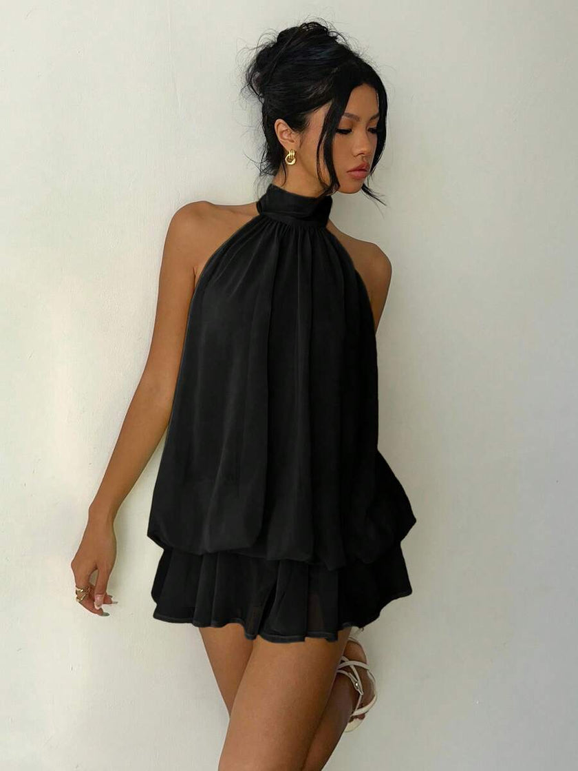 Elegant Mini Dress Brown - 21