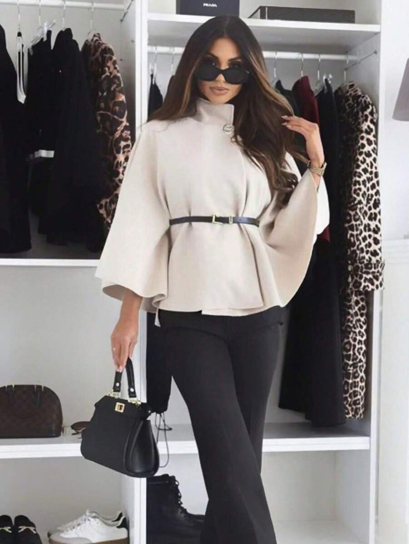 Elegant Woolen Coat Black - 11