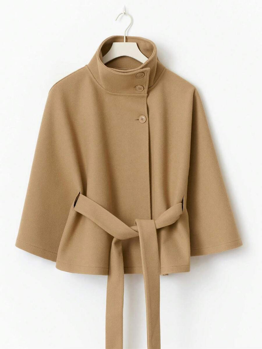 Elegant Hooded Wool Coat - 16
